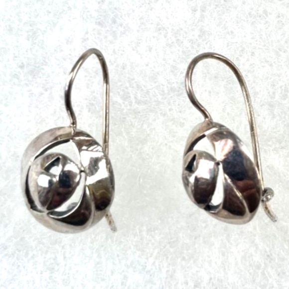 Jewelry - 925 Sterling Silver Abstract Rose Earrings